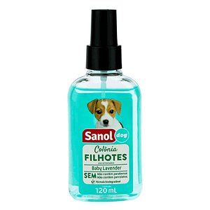 Colônia Spray Filhotes Baby Lavender 120ml - Sanol Dog - Perfume Fragrância Lavanda para Cães e Gatos