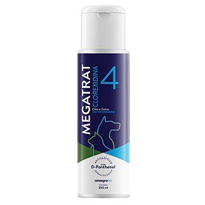Antisséptico Dermatológico Megatrat Clorexidina 4 Para Cães e Gatos 250ml - Centagrovet