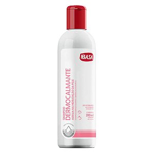 Shampoo Dermocalmante Ibasa para Cães e Gatos Pele Sensível 200ml - Alívio de Coceiras, Ressecamentos e Irritações