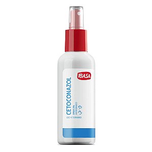 Spray Cetoconazol 2% Antifúngico para Cães e Gatos Ibasa -Fungos, Micose em Pele, Pelos e Unhas