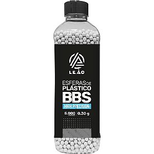 Esfera Airsoft BBs Leão 0.30g 6mm pote com 5000 bolinhas cor:branca