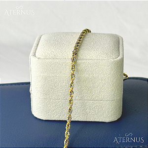 Pulseira Dourada Elo Baiano - 22cm