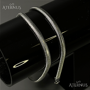Pulseira Prateada Snake - 22cm