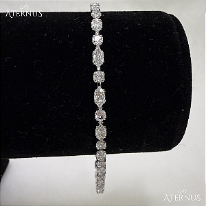 Pulseira Riviera Cristais - Ródio