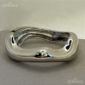 Bracelete Orgânico Curvado - Ródio