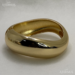 Bracelete Organico Liso - Ouro