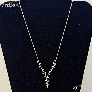 Colar Branch Zircônia - Ródio