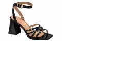 SANDÁLIA COM TIRAS DUPLAS TRANSVERSAIS C/FIVELA - FECHO NO TORNOZELO - REF. 6464.140