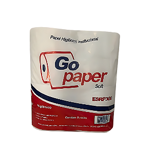Papel Higiênico Branco Go Paper Rolão 10x8x300 ESRP-300C
