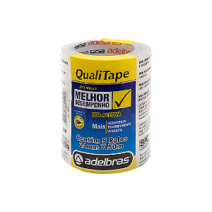 Fita Adesiva Qualitape 24mm x 50m Transparente c/ 05 un.
