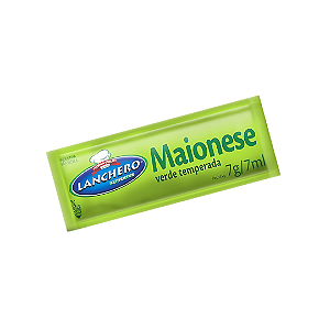 Maionese Verde Temperada Lanchero Sachê 7g (Caixa com 150 Unidades)