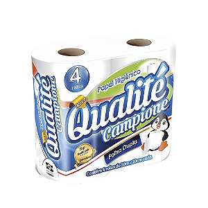 Papel Higiênico Folha Dupla Qualité com 4 Rolos de 30m