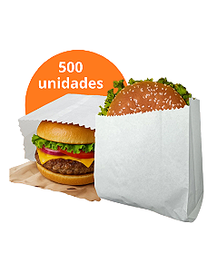 Saco de Papel Hamburgão Mono 13x13,5Cm Com 500 Unidades