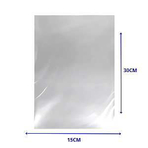 Saco Plástico Transparente PP 15x30 Com 1kg