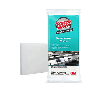 Fibra Branca Macia Scotch-Brite 3M  Pacote com 2 Unidades