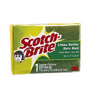 Esponja Dupla Face Scotch-Brite 3M Com 1 Unidade