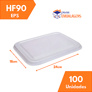 Tampa FibraForm Para Pote Térmico Quadrado  HF-90 TP Com 100un