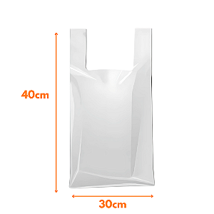 Sacola Plástica Leitosa 30x40 Fardo 5kg