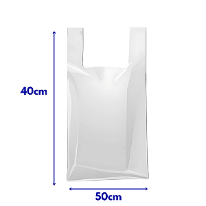 Sacola Plástica Leitosa 40x50 Fardo 5kg