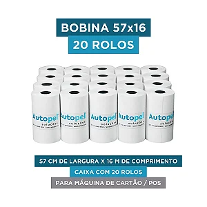 Bobina Térmica Autopel 57x16 Caixa com 70unidades