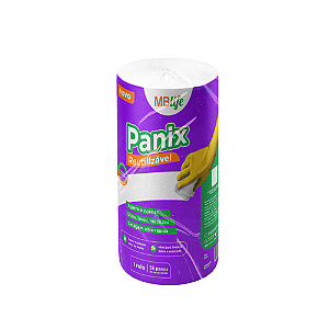 Pano Reutilizável Panix Rolo Vida Fácil com 58 Panos