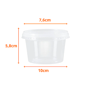 Pote Redondo com Tampa 250ml Ultra TR PP C/25 Unidades