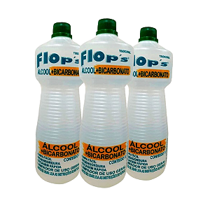 Álcool + Bicarbonato Flop’s 1L Limpeza Profunda e Brilho Impecável