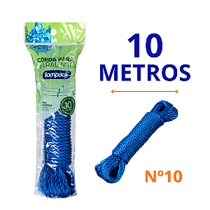 Corda para Varal Nº10 Bompack 10 Metros Resistência e Durabilidade