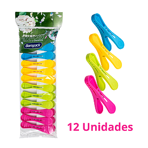 Prendedor de Roupa Reforçado Bompack Reforçado 12un