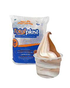 Kit Pote Redondo com Tampa Totalplast 140ml com 24 unidades