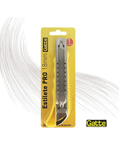 Estilete Pro Largo Gatte 18mm com Trava de Segurança C/1un