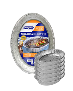 Assadeiras de  Alumínio Bompack 7 Litros Oval Bompack