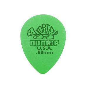 Palheta Tortex Small 0,88mm Teardrop Verde Dunlop