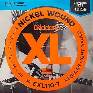 Corda Para Guitarra 7 Cordas 010 Exl110-7 Daddario