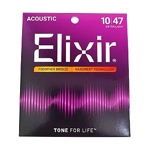 Corda Para Violão 010 Phosphor Bronze Extra Light Elixir