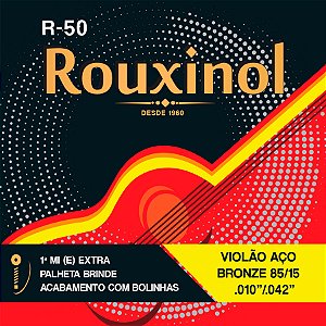 Corda Para Violão Aço Bronze 85/15 R-50 Rouxinol