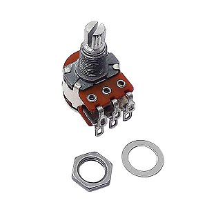 Potenciômetro Duplo Center Click Para Balanço de Captadores Guitarra e Baixo 250k 18/16mm