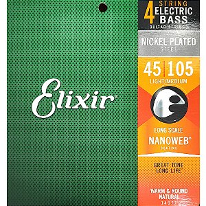 Corda Para Baixo 4 Cordas 045 Light Medium Elixir