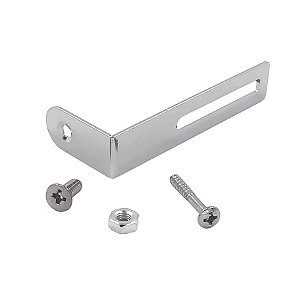 Suporte Para Escudo De Metal Les Paul em L Cromado