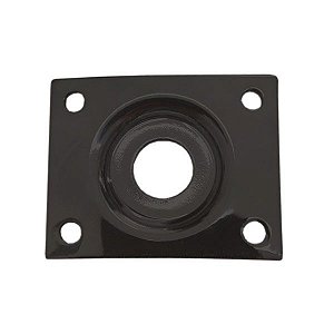 Chapa Para Jack Retangular Com Relevo Metal Preta