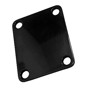 Neck Plate Liso Guitarra e Baixo Preto