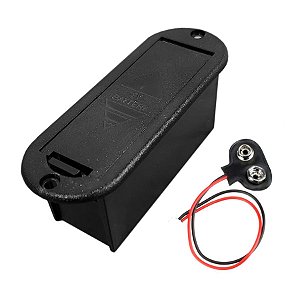 Box Para Bateria Horizontal 9V Com Plug
