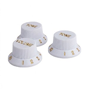 Kit Knob Plástico Strato 1 Volume 2 Tons Branco