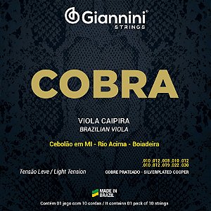 Corda Para Viola .010 Cebolão em Mi Cobra Giannini