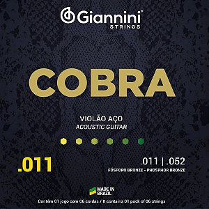 Corda Para Violão Aço .011 Phosphor Bronze Cobra Giannini
