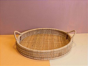 Bandeja em Palha Redonda