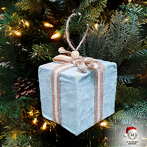 Pendente Caixa Presente Veludo Verde