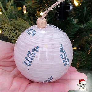 Bola Bege/Branca Folhagem