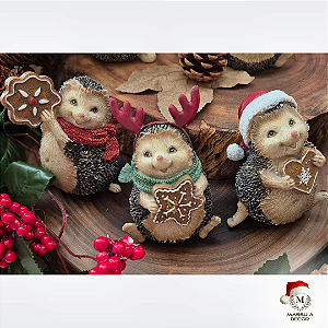 Trio Ouriços Risonhos