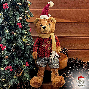 Urso com Cachecol Bege